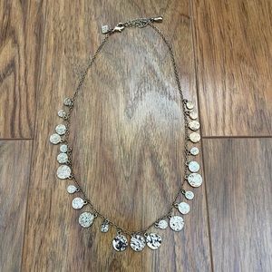 Banana Republic Gold Textured Gold Disc Necklace